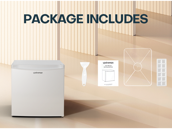 Upstreman 1.7 Cu.ft Mini Fridge with Freezer, Adjustable Thermostat, Energy Saving, Low Noise, Single Door Compact Refrigerator for Dorm, Office, Bedroom