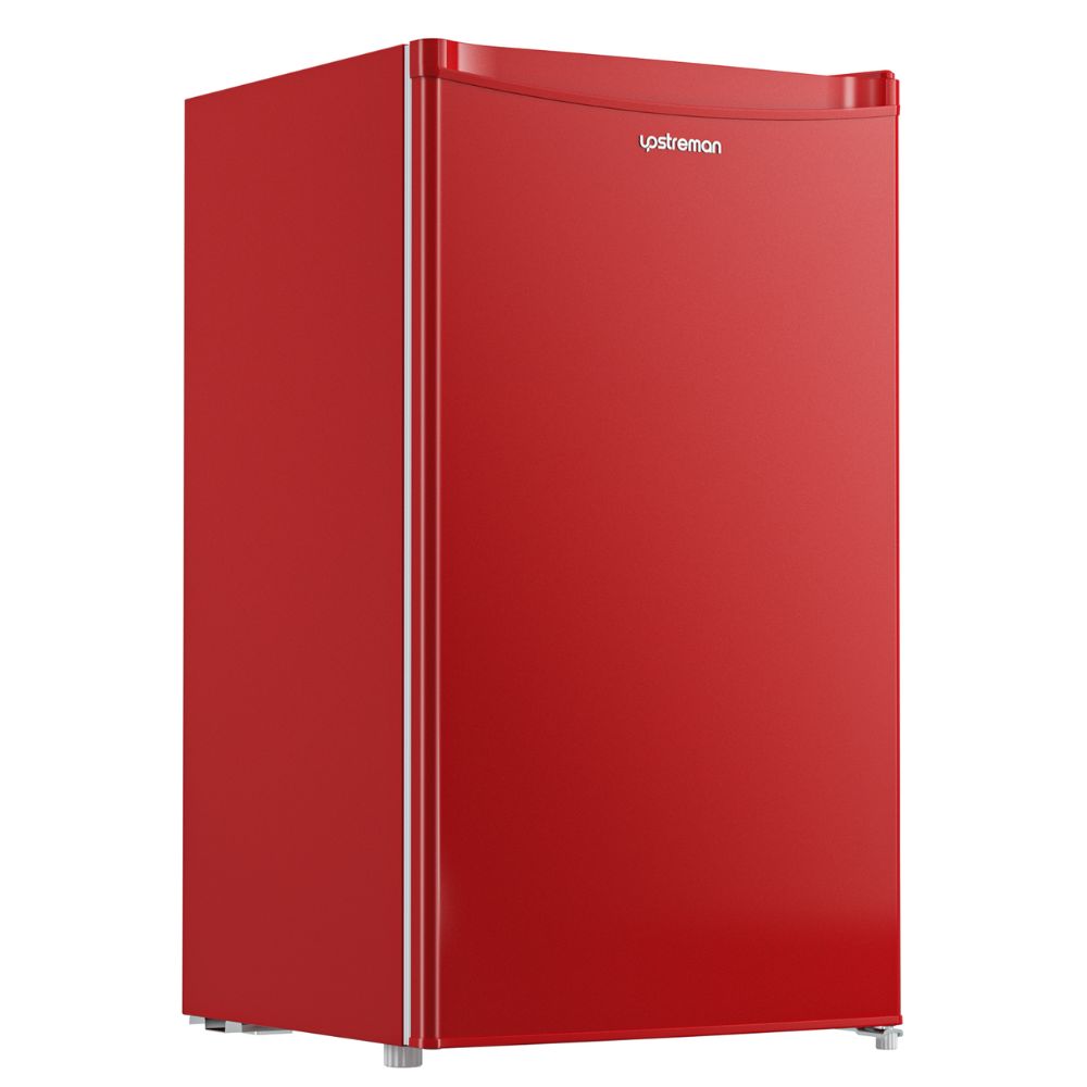 Upstreman 3.2 Cu.Ft Mini Fridge with Freezer, Single Door, Adjustable Thermostat, Refrigerator for Dorm, Office, Bedroom