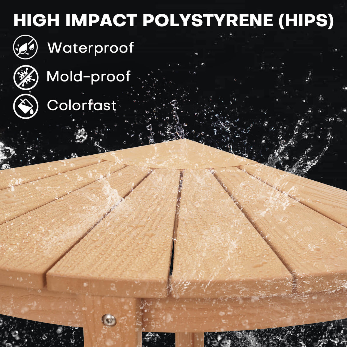 Upstreman 12" Corner Shower Bench Shower Stool for Inside Shower Seat with Shelf Foot Rest for Shaving Legs Water Resistance No-Maintenance Wooden-Like for Bathroom Spa Small Spaces (Teak Color)