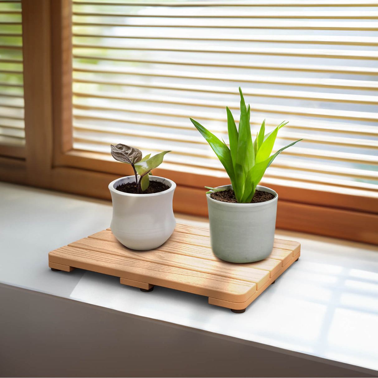 Upstreman 16" Shower Mat for Inside Shower Bath Mat for Bathroom Floor Spa Mat Water Resistance No-Maintenance Wooden-Like Non Slip for Bathtub, Pool, Seaside, Indoor & Outdoor Use (Teak Color)