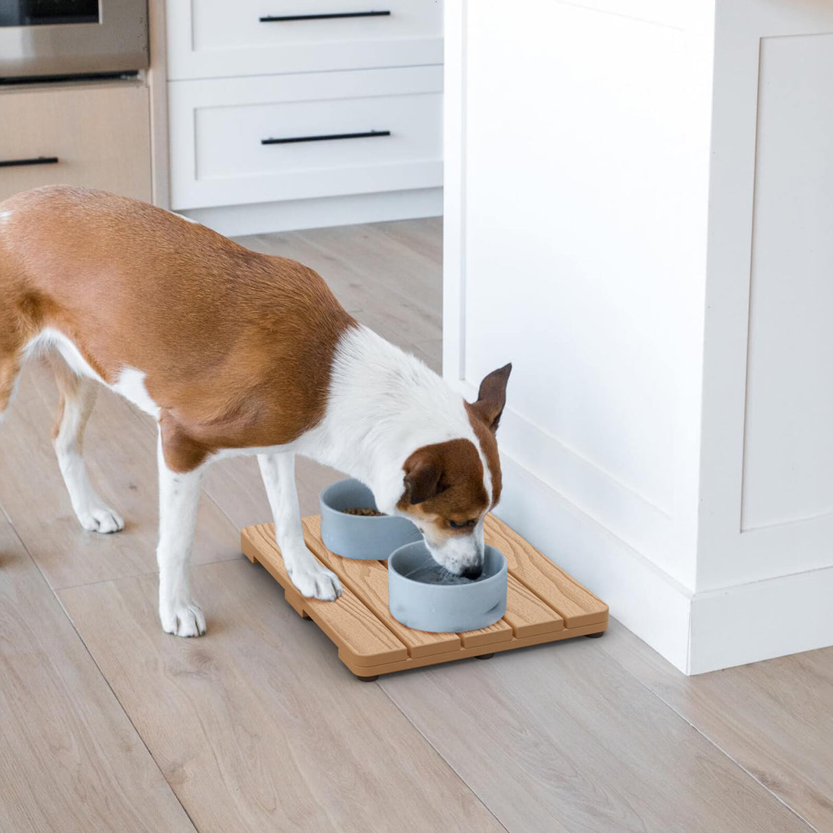 Upstreman 16" Shower Mat for Inside Shower Bath Mat for Bathroom Floor Spa Mat Water Resistance No-Maintenance Wooden-Like Non Slip for Bathtub, Pool, Seaside, Indoor & Outdoor Use (Teak Color)