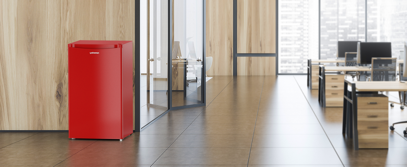 Upstreman 3.2 Cu.Ft Mini Fridge with Freezer, Single Door, Adjustable Thermostat, Refrigerator for Dorm, Office, Bedroom