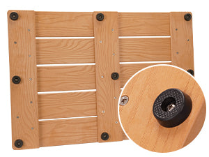 Upstreman 16" Shower Mat for Inside Shower Bath Mat for Bathroom Floor Spa Mat Water Resistance No-Maintenance Wooden-Like Non Slip for Bathtub, Pool, Seaside, Indoor & Outdoor Use (Teak Color)