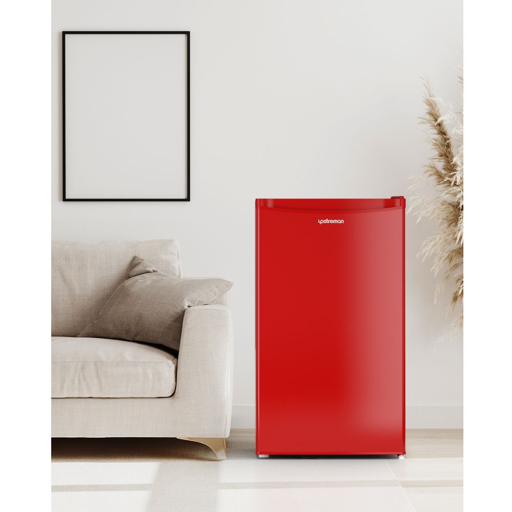 Upstreman 3.2 Cu.Ft Mini Fridge with Freezer, Single Door, Adjustable Thermostat, Refrigerator for Dorm, Office, Bedroom