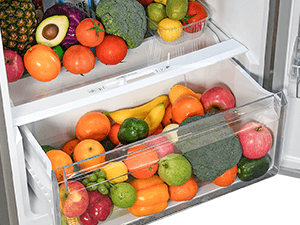 Upstreman 14.7 Cu.Ft. Double Door Fridge in White Steel with Large Capacity Top Freezer, Frost Free, Adjustable Thermostat Control, Fingerprint-resistant,Reversible Door Swing, ENERGY STAR