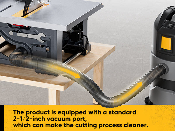 Upstreman M1 Pro 8.25" Table Saw, 13Amps, 5700RPM Rotor, with 24T Blade, Equipping with Onboard Carrying Handle Easy to Carry, 2.1“ Cut at 0 Deg, 1.6” Cut at 45 Deg, 0-45 Deg Adjustable