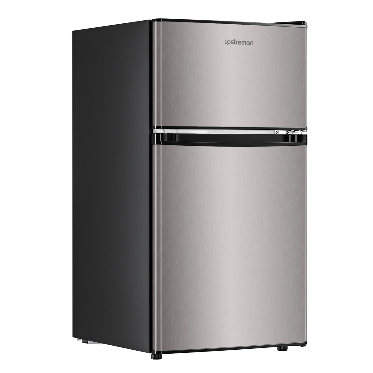 3.2 Cu.Ft Double Door Mini Fridge, Stainless, Low Energy