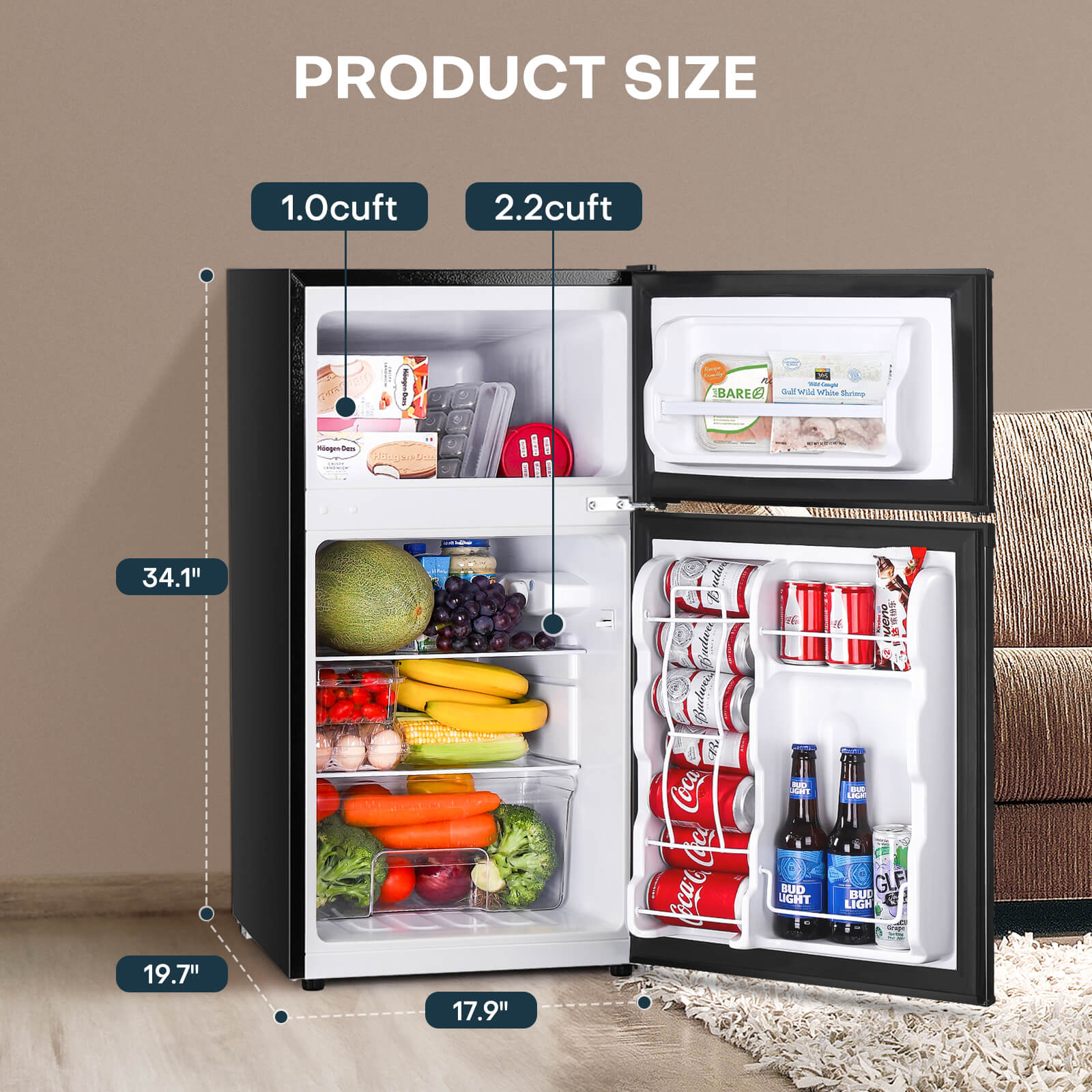Mini two door fridge deals