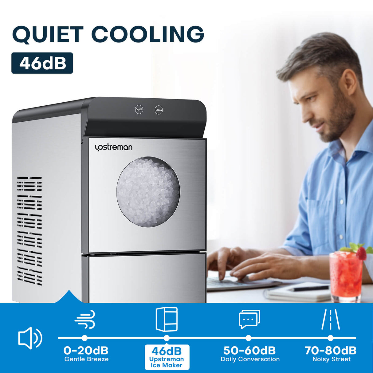 Upstreman X90 pro Nugget Ice Maker Countertop