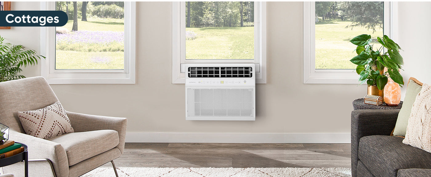 Upstreman 8100 BTU Window Air Conditioner Full View, Cools up to 380 Sq. Ft, Open Window Flexibility, Energy Saving, Quiet Operation, Remote Control (Fits up to 11" wall thickness)-N2