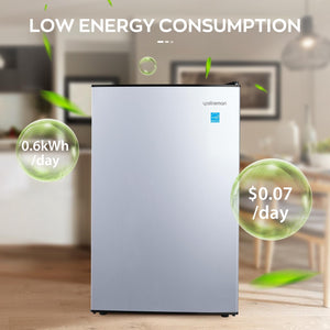 Upstreman 4.5 Cu.Ft Compact Refrigerator, Silver-SR45