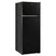 Upstreman 7.7 Cu.Ft. Double Door-Apartment Size Fridge with Large Capacity Top Freezer, Adjustable Thermostat Control, Reversible Door Swing,Black（BD75）