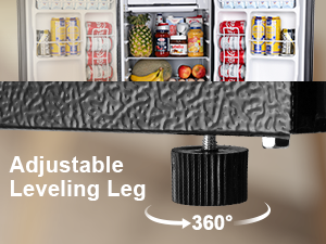 Upstreman 3.2 Cu.Ft Mini Fridge with Freezer, Single Door Mini Fridge, Adjustable Thermostat, Mini Refrigerator for Dorm, Office, Bedroom, Stainless Steel