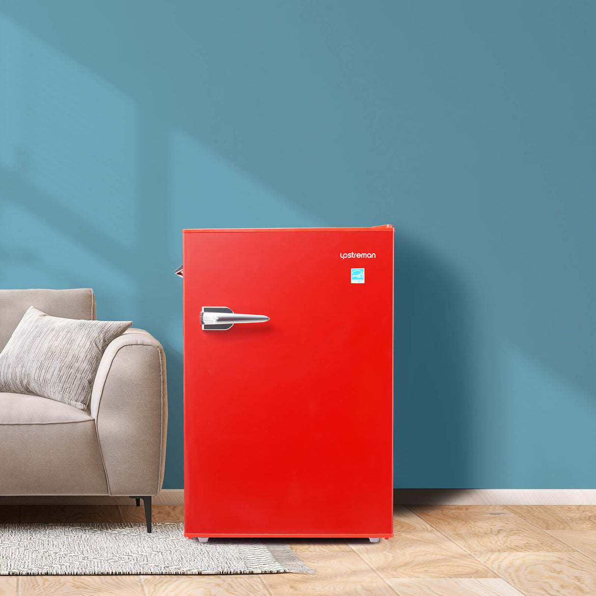 Compact Portable Refrigerator - Retro Style Mini Fridge for