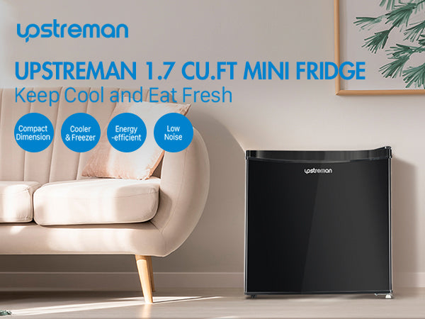 Upstreman 1.7 Cu.ft Single Door Mini Fridge